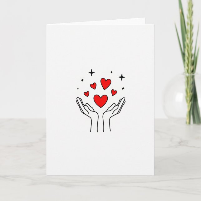 Tarjeta de corazones de amor para ti (Anverso)
