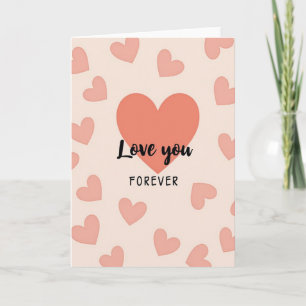 Tarjeta de Corazones de Amor Romántico para Siempr