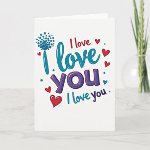 Tarjeta de Corazones de Burbuja 'Te Amo'