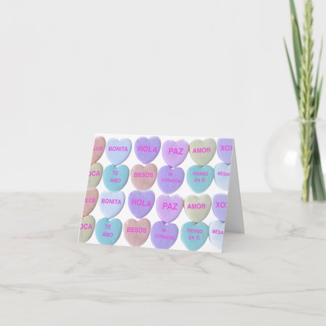 Tarjeta de Corazones de Conversación (Anverso)