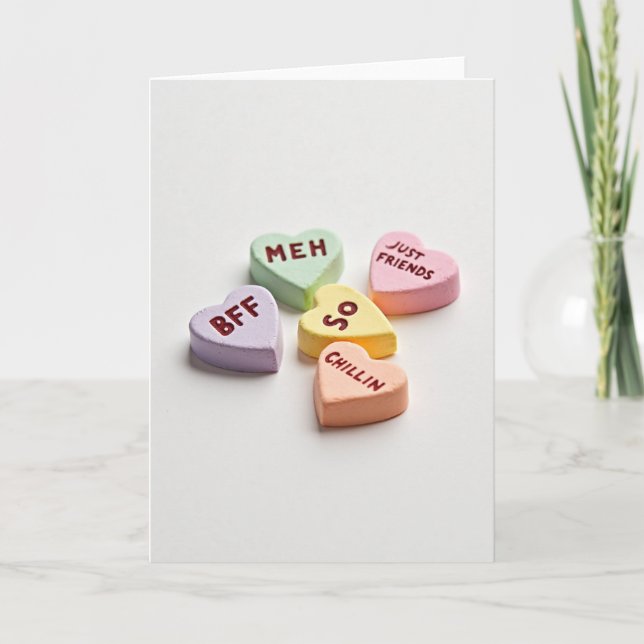 Tarjeta de Corazones de Conversación Sarcásticos (Anverso)