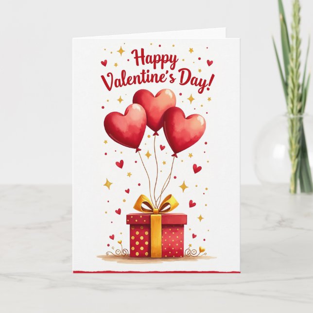 Tarjeta de Corazones de Dulce Romance (Anverso)