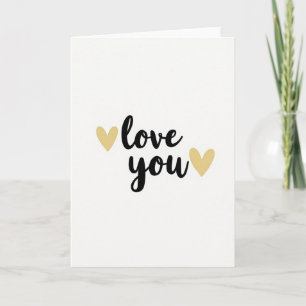 Tarjeta de Corazones de Oro 'Te Amo'