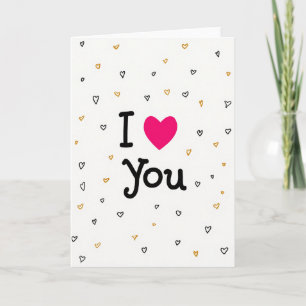 Tarjeta de Corazones Dispersos 'Te Amo'
