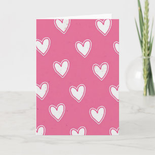 Tarjeta de Corazones Distorsionados Minimalista