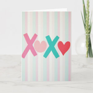 Tarjeta de Corazones Dulces Xoxo