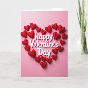 Tarjeta de corazones felices día de San Valentín r