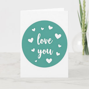 Tarjeta de Corazones Minimalistas Te Amo