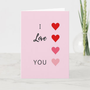 Tarjeta de Corazones Ombre Te Amo