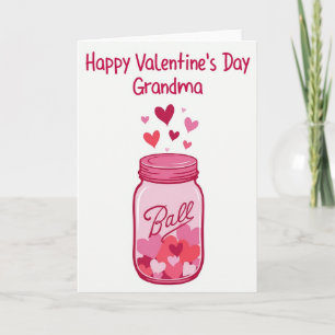 Tarjeta de corazones para la abuela en San Valentí