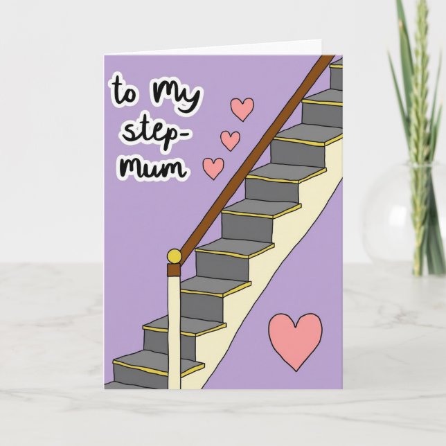 Tarjeta de Corazones para Madrastra (Anverso)