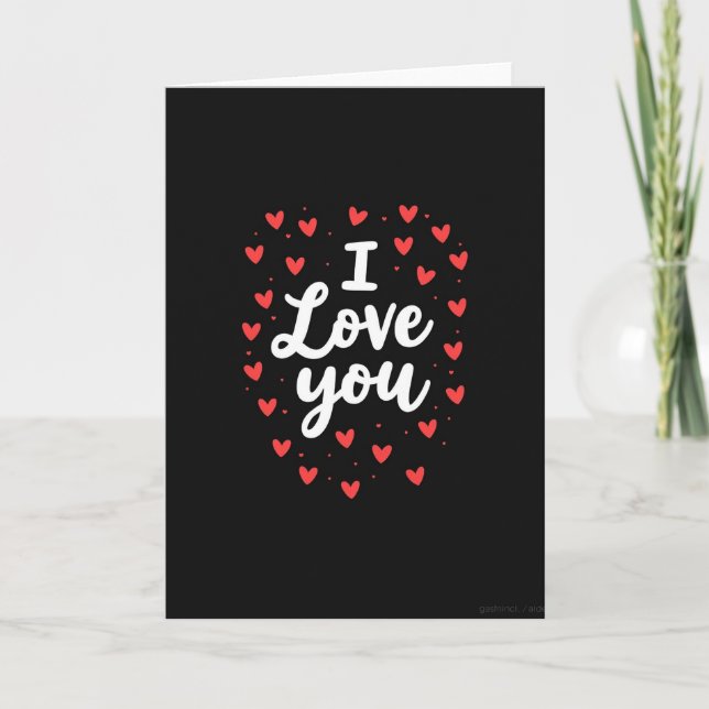 Tarjeta de Corazones Rojos Lisos 'Te Amo' (Anverso)