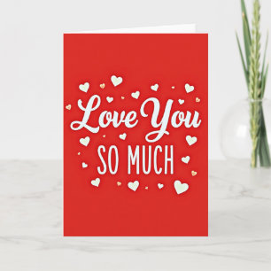 Tarjeta de corazones rojos románticos te amo