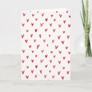 Tarjeta de corazones rojos simples V