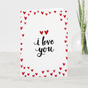 Tarjeta de Corazones Rojos Te Amo