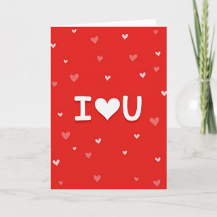 Tarjeta de Corazones Rojos 'Te Quiero'