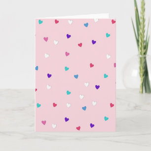 Tarjeta de Corazones Rosados Adorables
