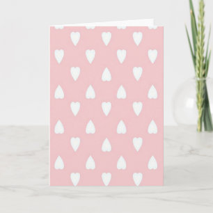 Tarjeta de Corazones Rosados Minimalista