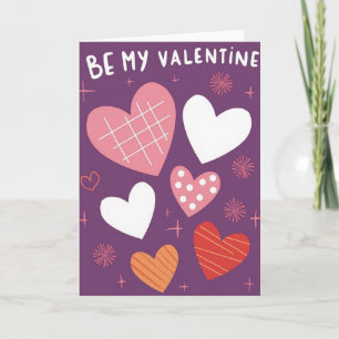 Tarjeta de corazones Sé mi San Valentín
