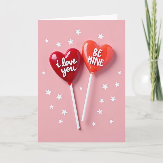 Tarjeta de Corazones Sé Mía (Anverso)