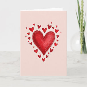 Tarjeta de Corazones Simples
