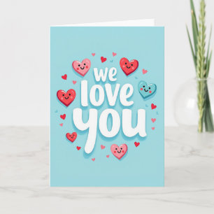 Tarjeta de Corazones Te Amamos