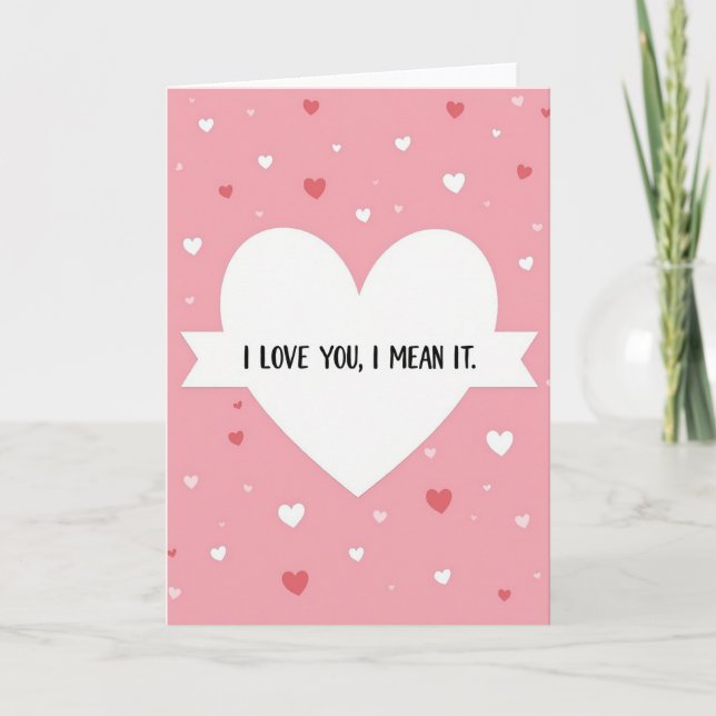 Tarjeta de Corazones Te Amo (Anverso)