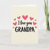 Tarjeta de Corazones Te Amo Abuelo