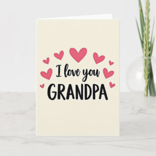 Tarjeta de Corazones Te Amo Abuelo