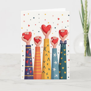 Tarjeta de Corazones Unidos de Amor
