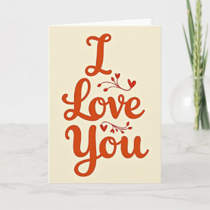 Tarjeta de Corazones y Enredaderas 'Te Amo'