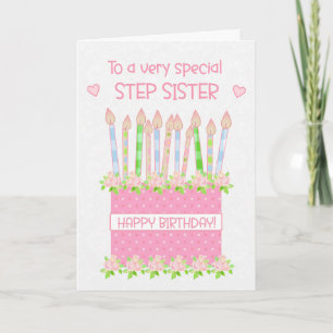 Tarjeta de Corazones y Rosas para el pastel de cum