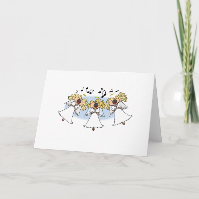 Tarjeta de coro personalizado de Navidades de ánge (Anverso)