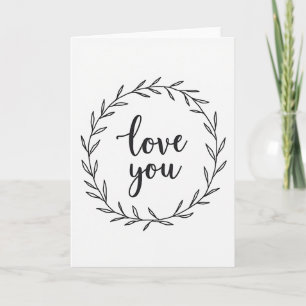 Tarjeta de Corona de Amor Romántico Blanco