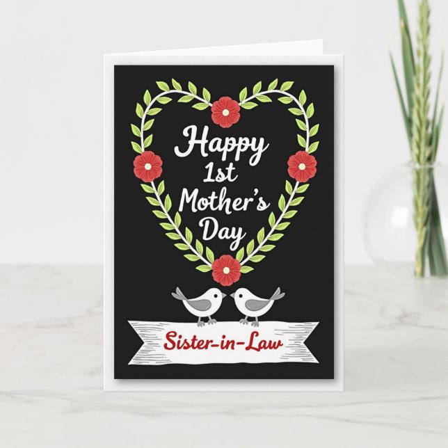 Tarjeta de corona de corazón de parra (Anverso)