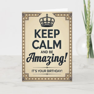 Tarjeta de Corona de Cumpleaños Regia