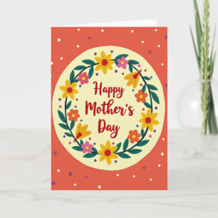 Tarjeta de Corona de Día de la Madre Festivo