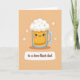 Tarjeta de Corona de Espuma para el Día del Padre