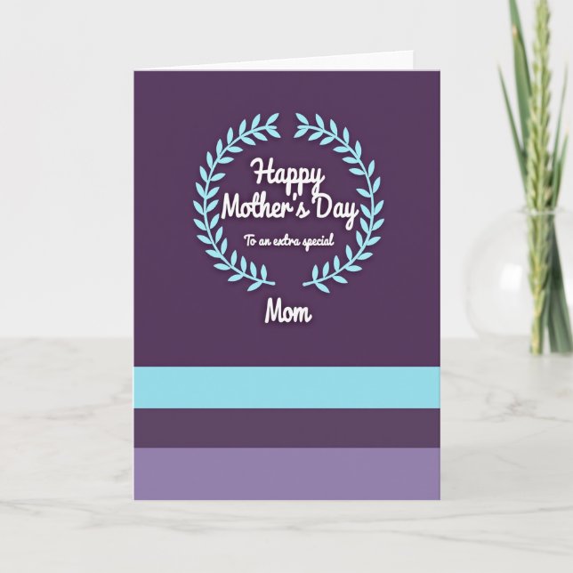Tarjeta de Corona de Feliz Día de la Madre (Anverso)