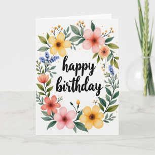 Tarjeta de Corona de Pastel Rayado