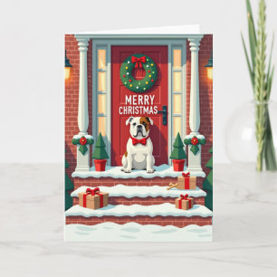 Tarjeta de corona de perro alegre