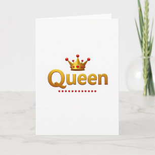 Tarjeta de Corona de Reina Simple