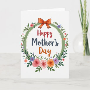 Tarjeta de corona del Día de la Madre