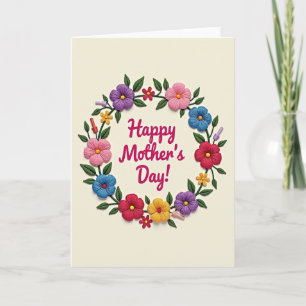 Tarjeta de Corona del Día de la Madre Azure