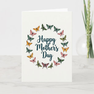 Tarjeta de Corona del Día de las Madres Aladas
