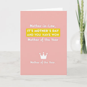 Tarjeta de Corona del Día de las Madres Dulces