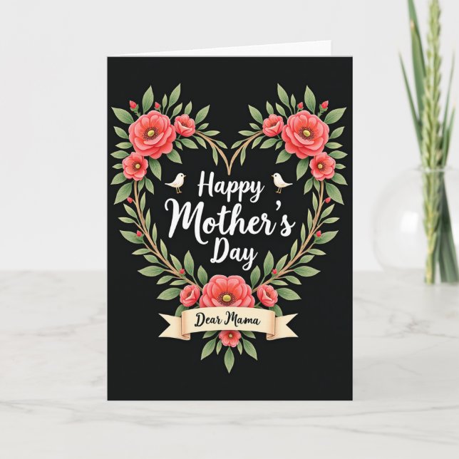 Tarjeta de Corona del Día de las Madres Dulces (Anverso)
