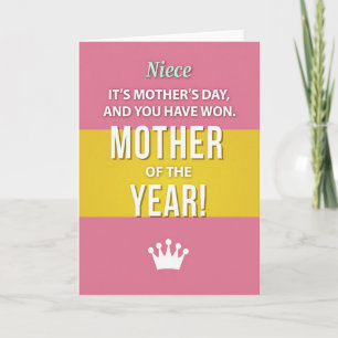 Tarjeta de Corona del Día de las Madres Radiante