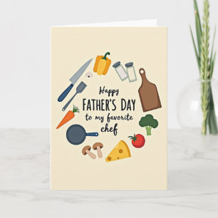 Tarjeta de Corona del Día del Padre Chef