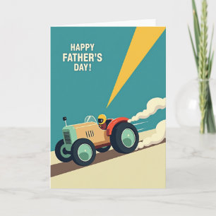 Tarjeta de Corredor del Día del Padre Vintage